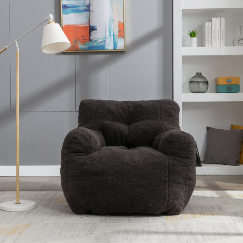 Soft Teddy Tufted Foam Bean Bag Chair