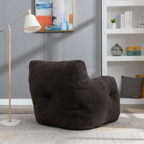 Soft Teddy Tufted Foam Bean Bag Chair